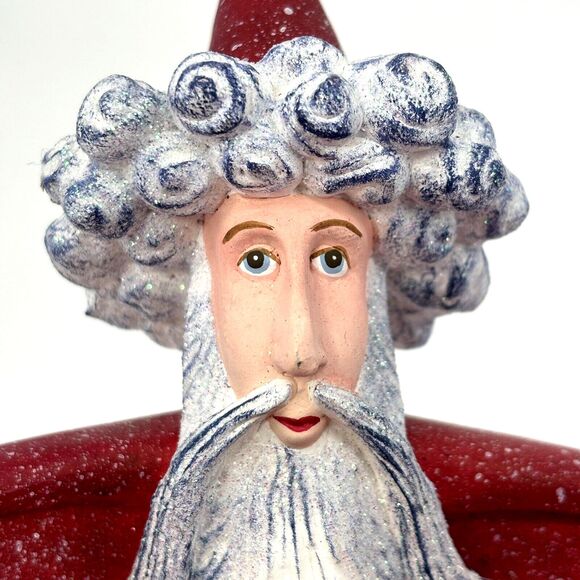 Department 56 Patience Brewster Krinkles Santa Red Speckled Candy Bowl - Picture 11 of 16